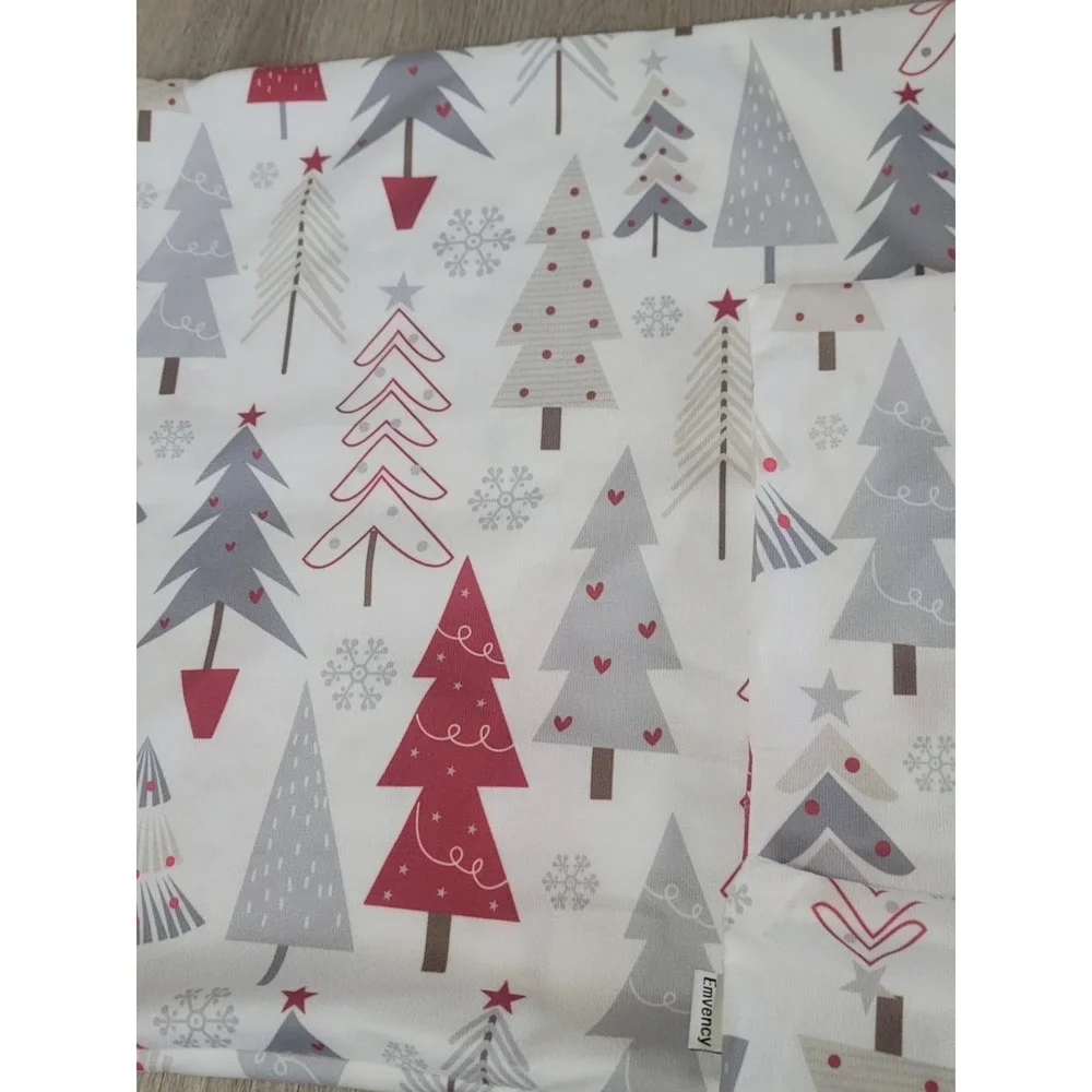 Emvency Set of 2 Christmas Throw Pillow Covers 18x18 Holiday Trees Snowflakes